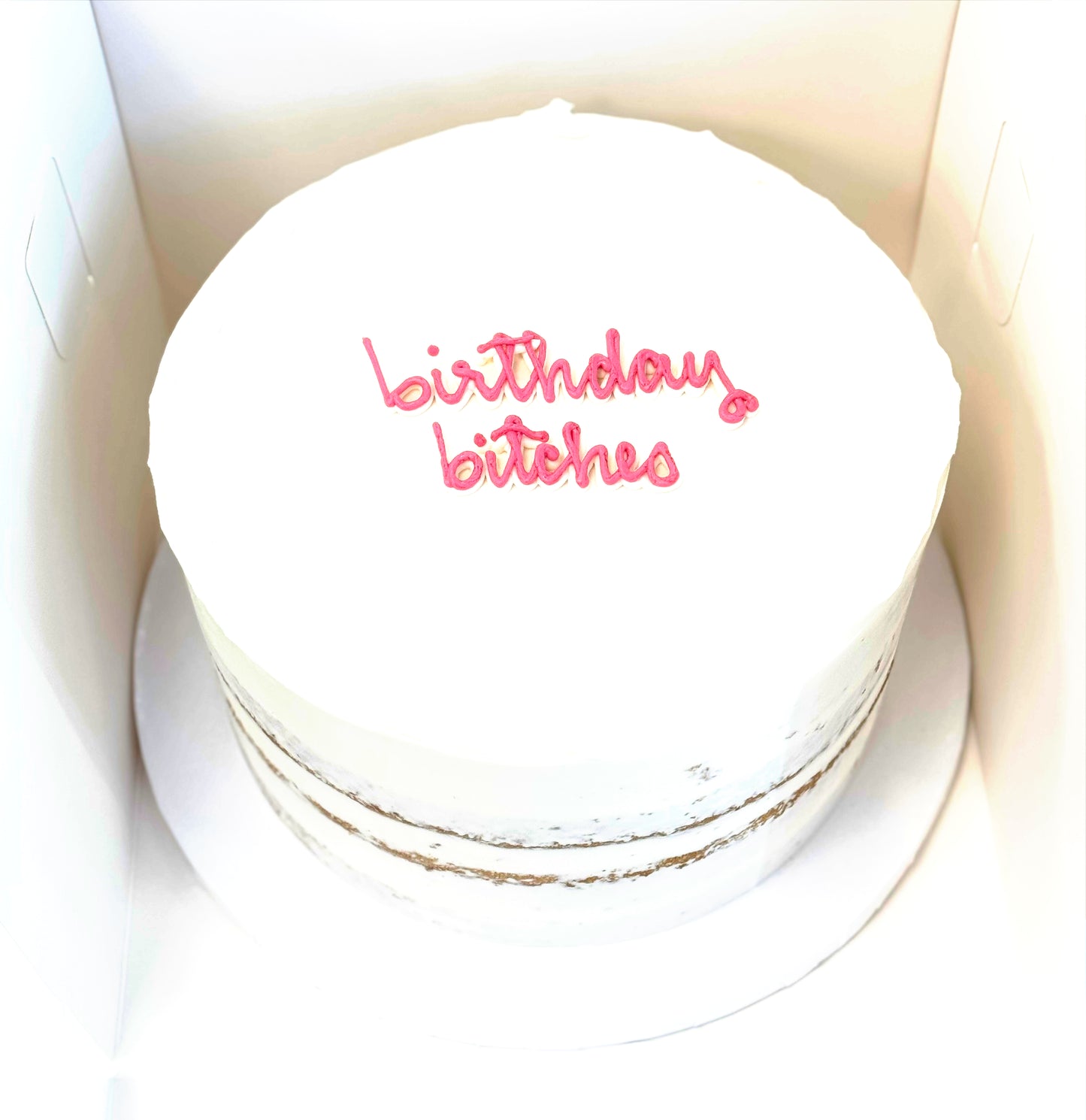 Naked Vanilla Cake