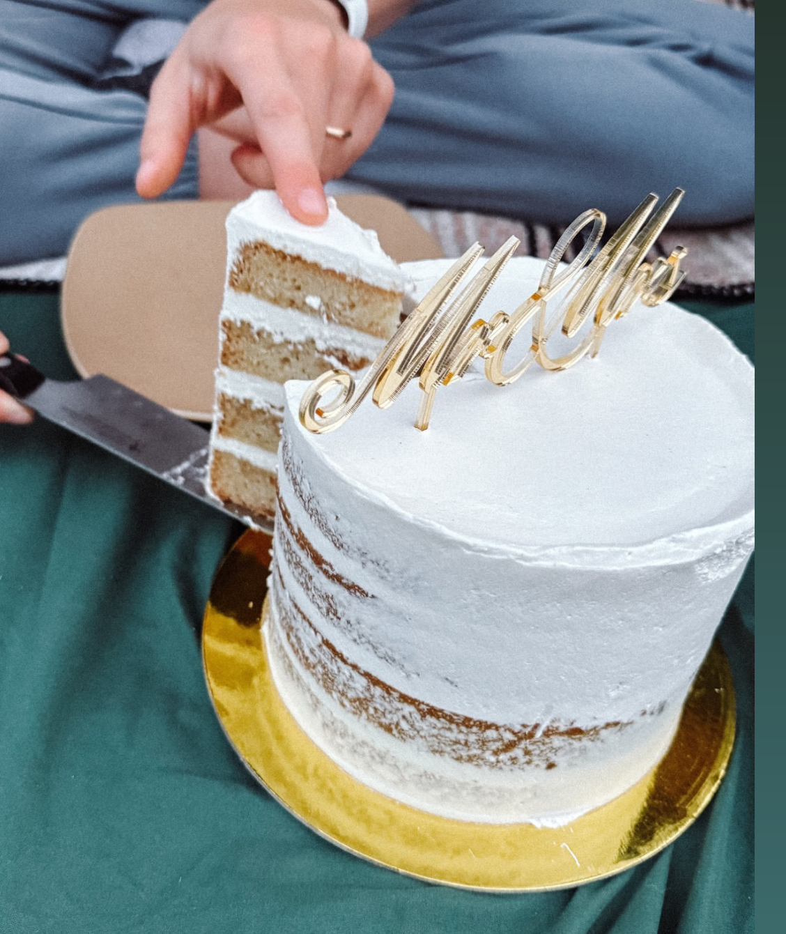 Naked Vanilla Cake